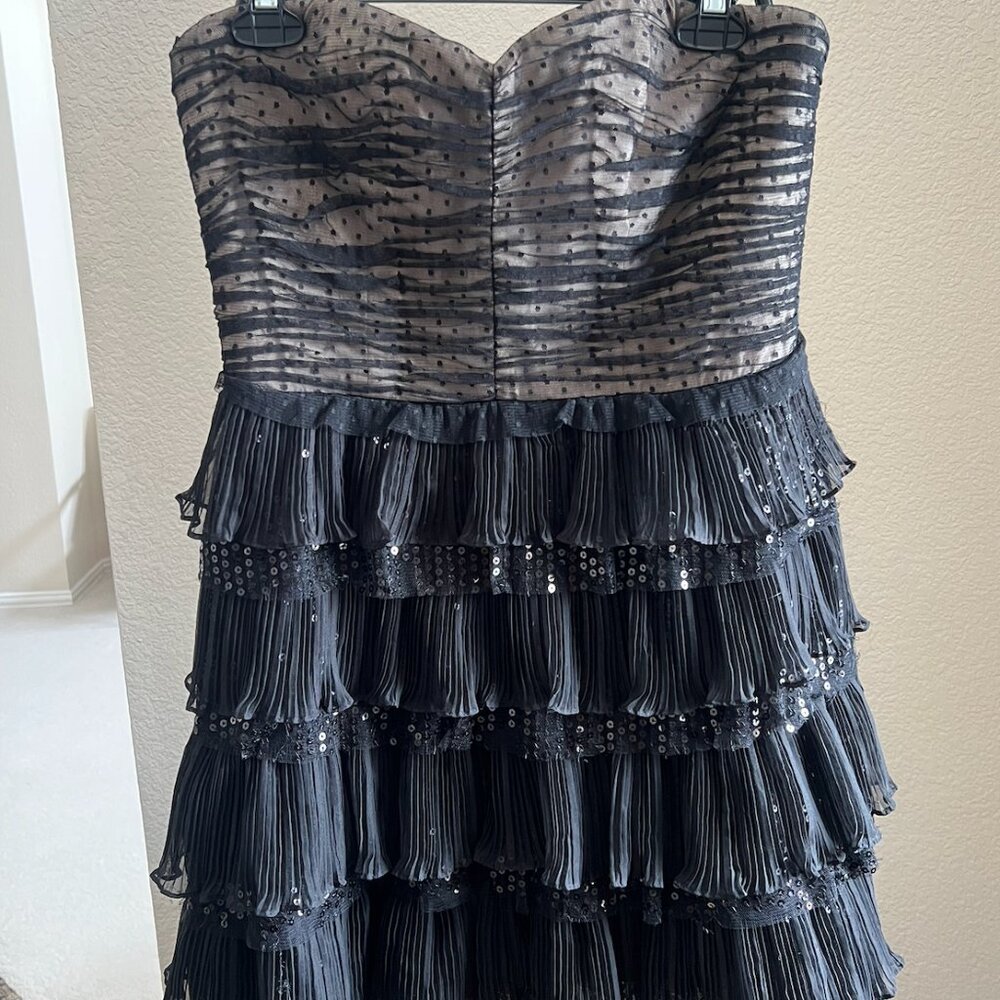 Black Ruffle Cocktail Dress Nine West